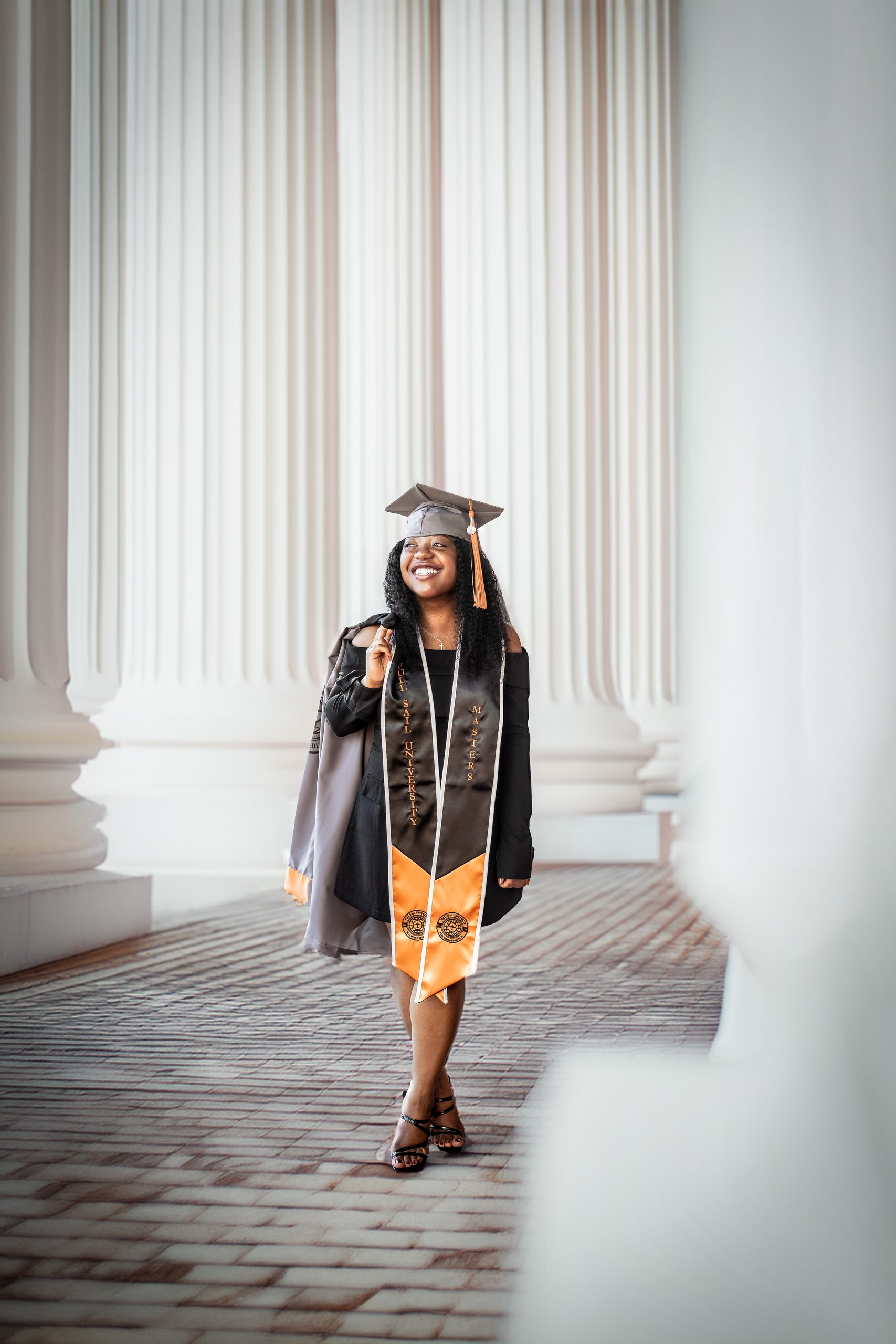 Cap and gown senior photos in Navarre, Florida