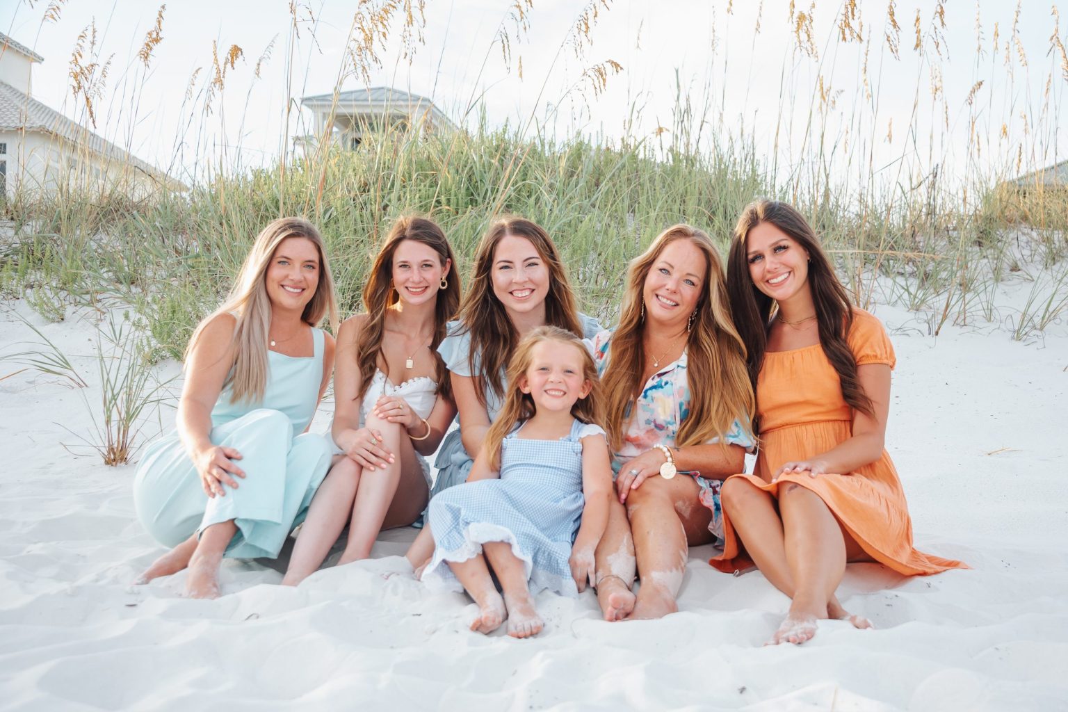 Navarre Beach family session at golden hour
